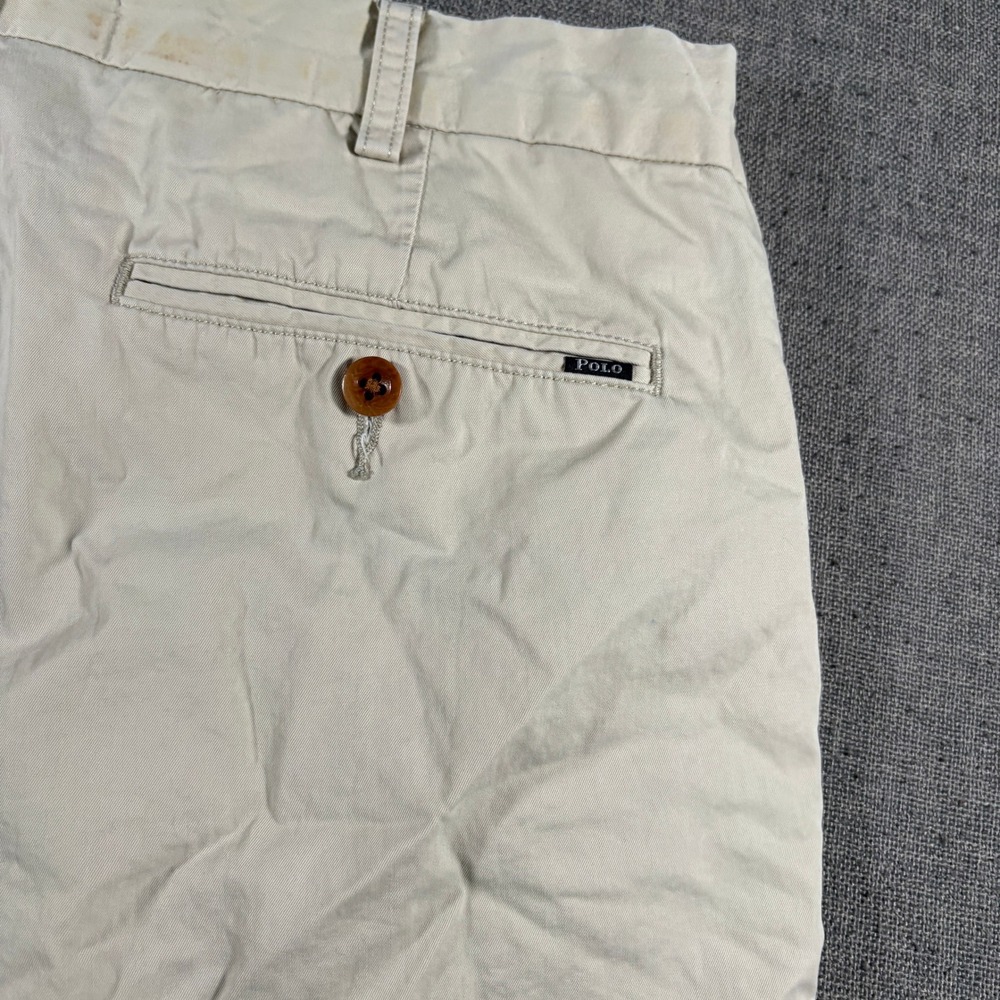 Polo Ralph Lauren Chino Shorts Mens 34 Beige Classic Fit Cotton Twill